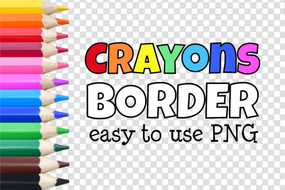 Crayons Art Craft Mockup Border Frames