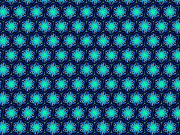 Flowers Blue Gradient Pattern Seamless