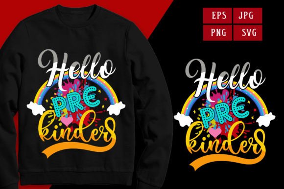 Hello Pre Kinder School T-shirt Design