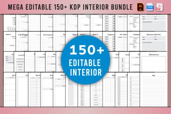Mega Editable 150 KDP Interior Bundle: A Practical Evaluation for Planners, Journalers, and Self-Publishers