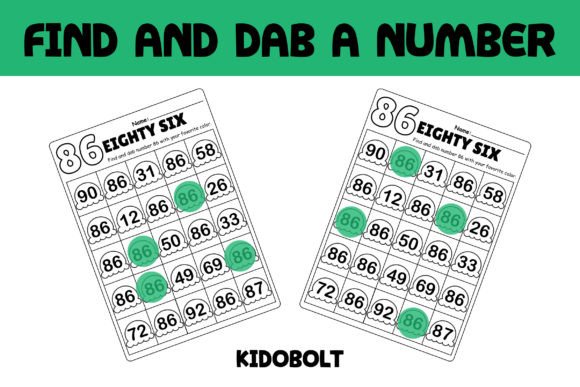 PreK Dab a Dot Number Worksheet – 86: A Purposeful Tool for Early Number Fluency