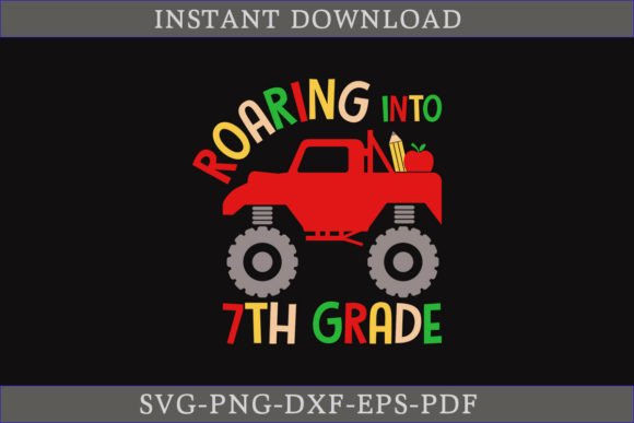Roaring Into 7th Grade SVG Cut File: A Creative Back-to-School Resource
