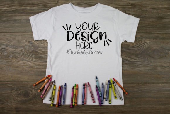 Youth School Flat Lay Mockup Crayons